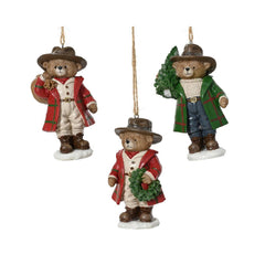 Decoris Polyresin Bear Hanger 11.5cm - 3 Assorted