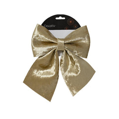 Decoris Polyester Bow 24cm - Light Gold