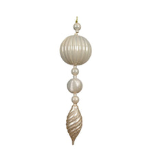 Decoris Shatterproof Hanging Ornament 28cm - Pearl