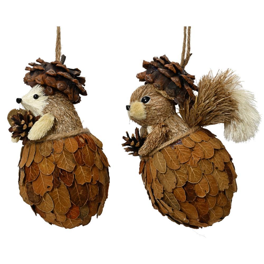 Decoris Hanging Pinecone Figure 21.5cm - Brown (2 Assorted)