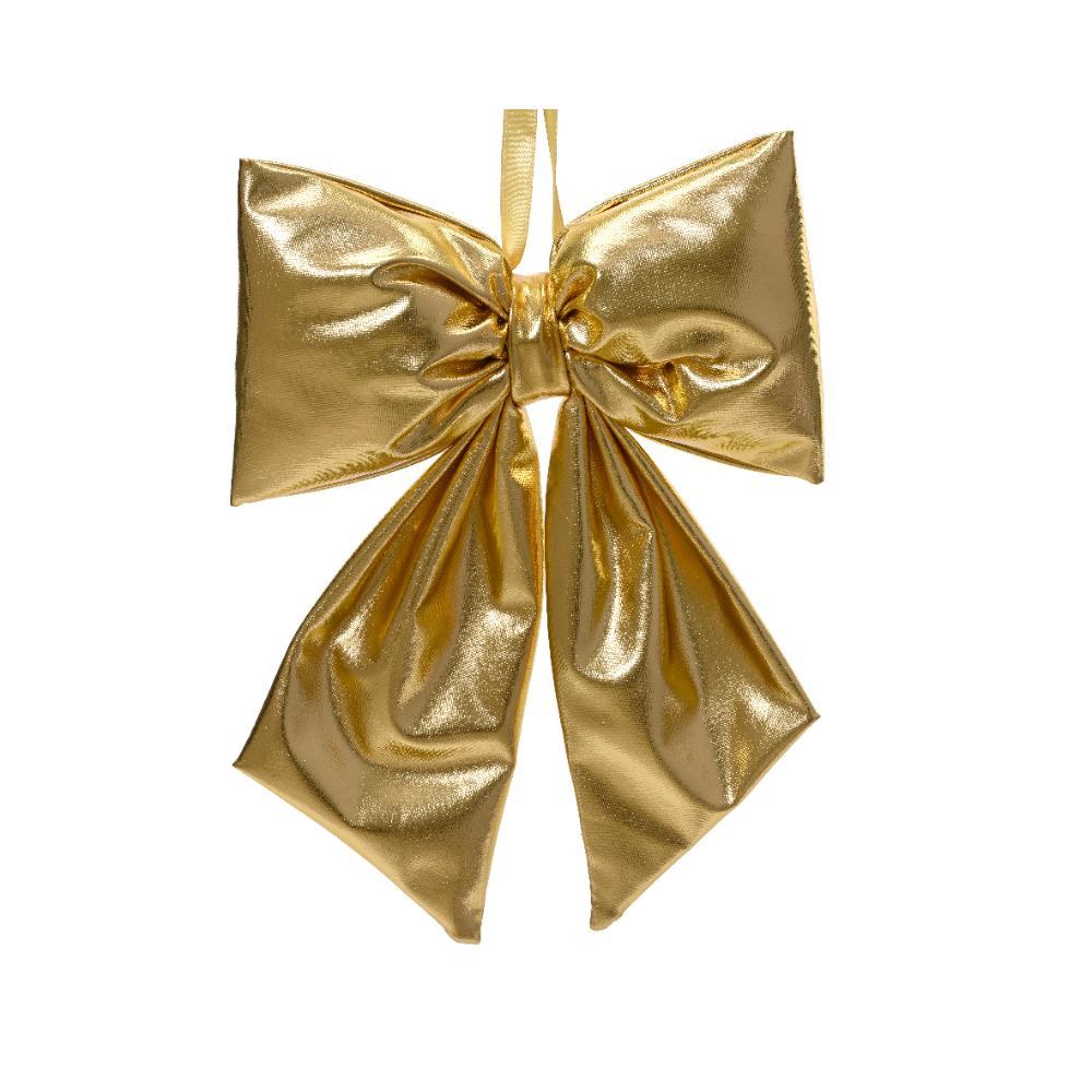 Decoris Poylester Puffy Bow 21cm - Gold