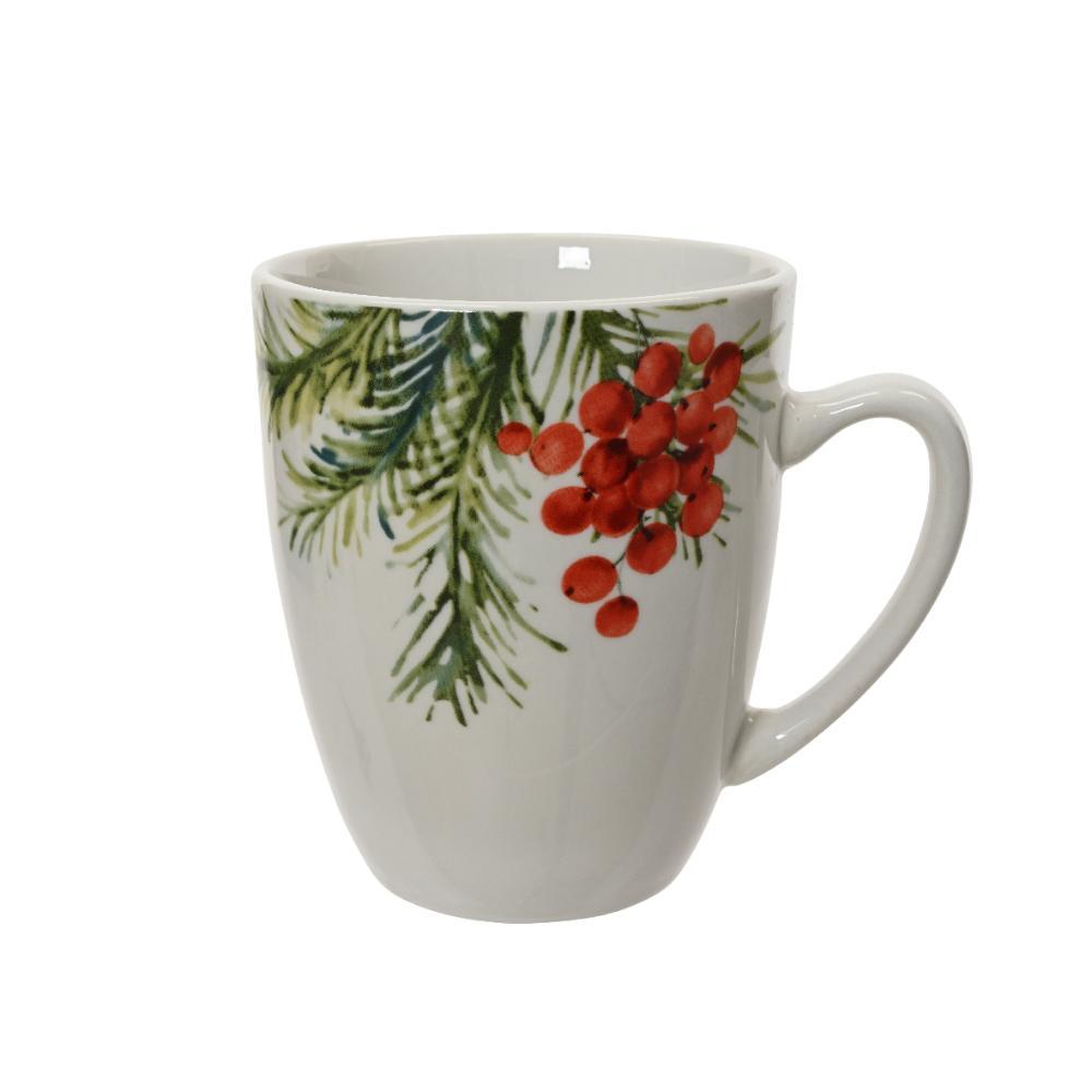 Kitchen Goods Porcelain Mug with Leaf and Berry Pattern 10.5cm