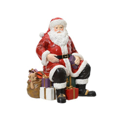Decoris Polyresin Sitting Santa 19cm