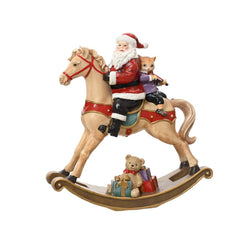 Decoris Polyresin Santa on Rocking Chair 24cm