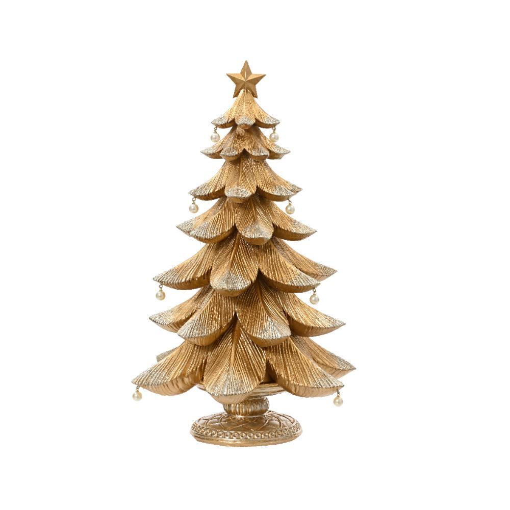 Decoris Polyresin Tree 38cm - Gold