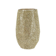 Decoris Glass Vase with Glitters 15.5 x 24cm - Gold