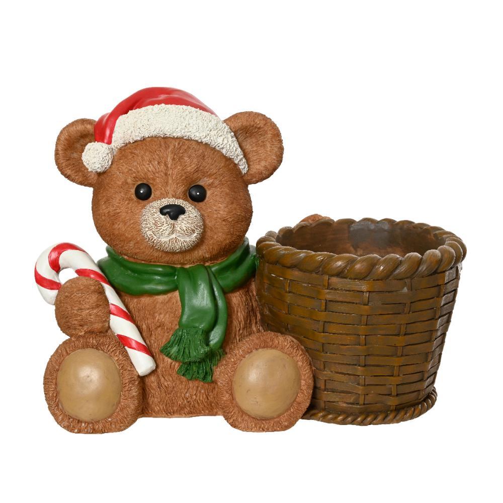 Everlands Polyresin Teddy Bear Tree Stand 25cm - Brown