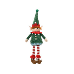 Decoris Polyester Elf with Dangling legs 60cm - Green