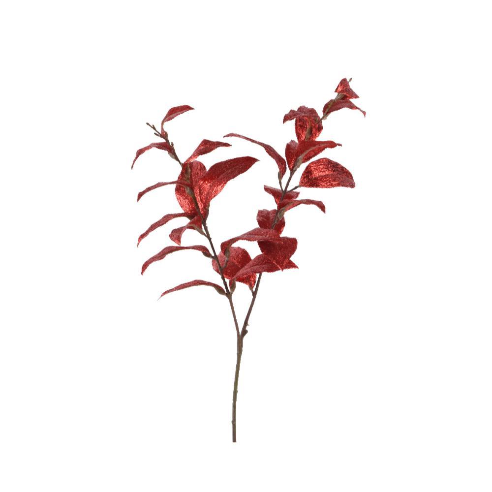 Decoris Spray Osmanthus Leaf on Stem 72cm - Red