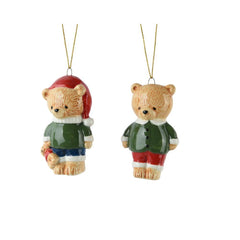 Decoris Dolomite Bear Hanger 8.5cm - 2 Assorted