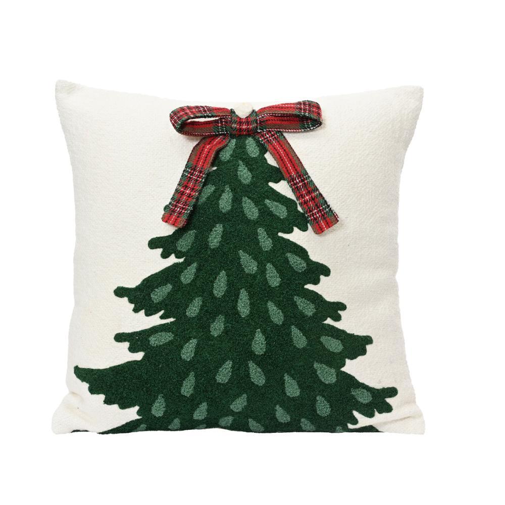 Kitchen Goods Cotton Cushion with Tree 45 x 45cm - Green/White