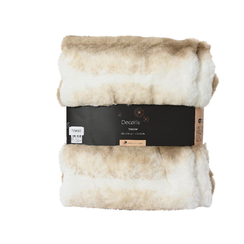 Decoris Polyester Throwover 130 x 170cm - Cream/Beige