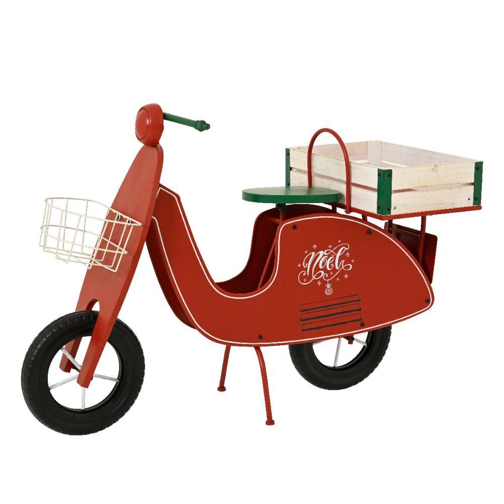 Decoris Iron Motor Ornament 111 x 46 x 75cm - Red
