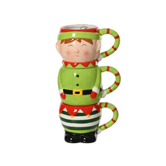 Kitchen Goods Dolomite Mug Elf Set of 3pcs 26cm - Green
