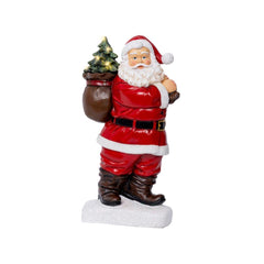 Lumineo Polyresin Micro-Led Santa with Giftbag 31.5cm