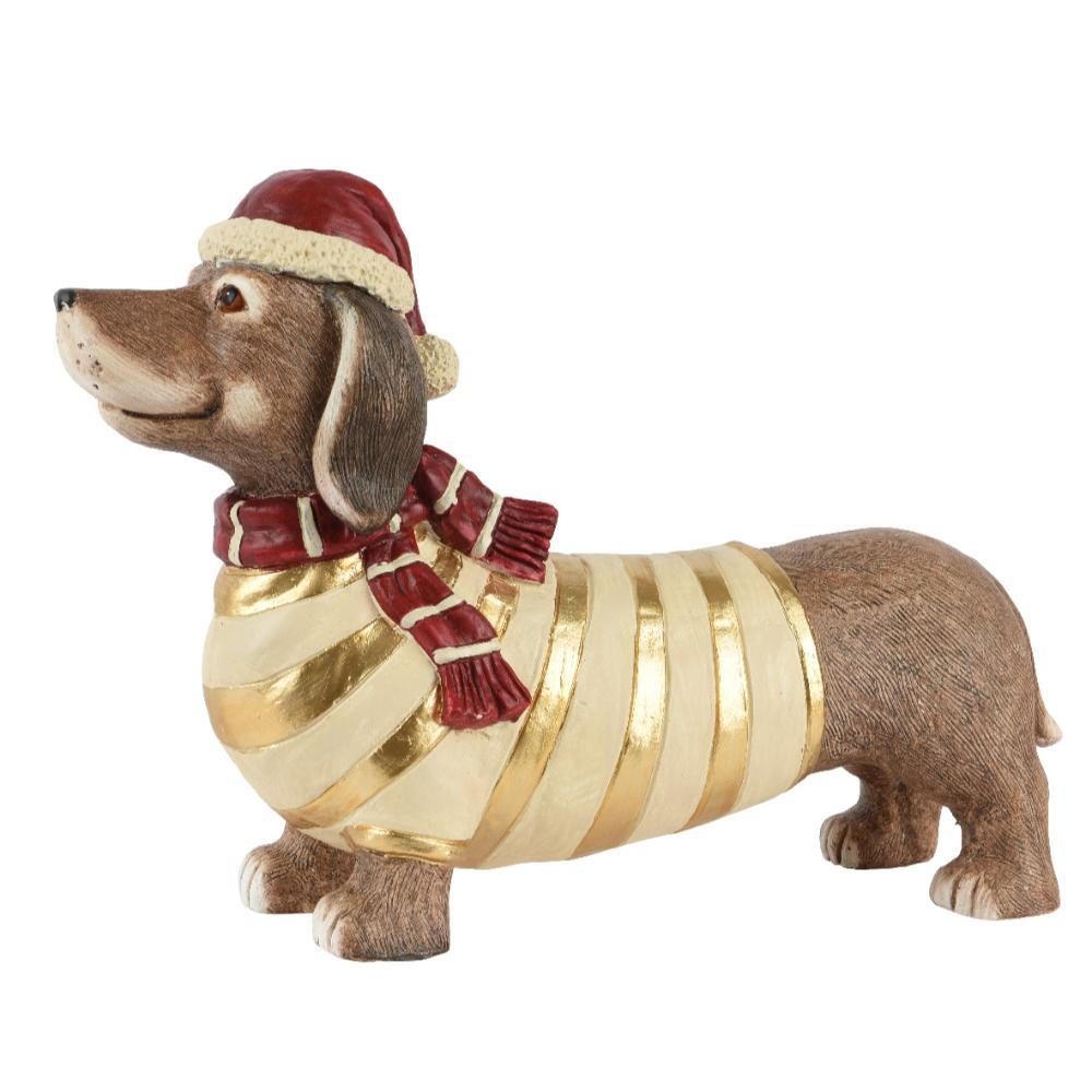 Decoris Magnesium Dog Figure 57 x 39.5cm - Cream