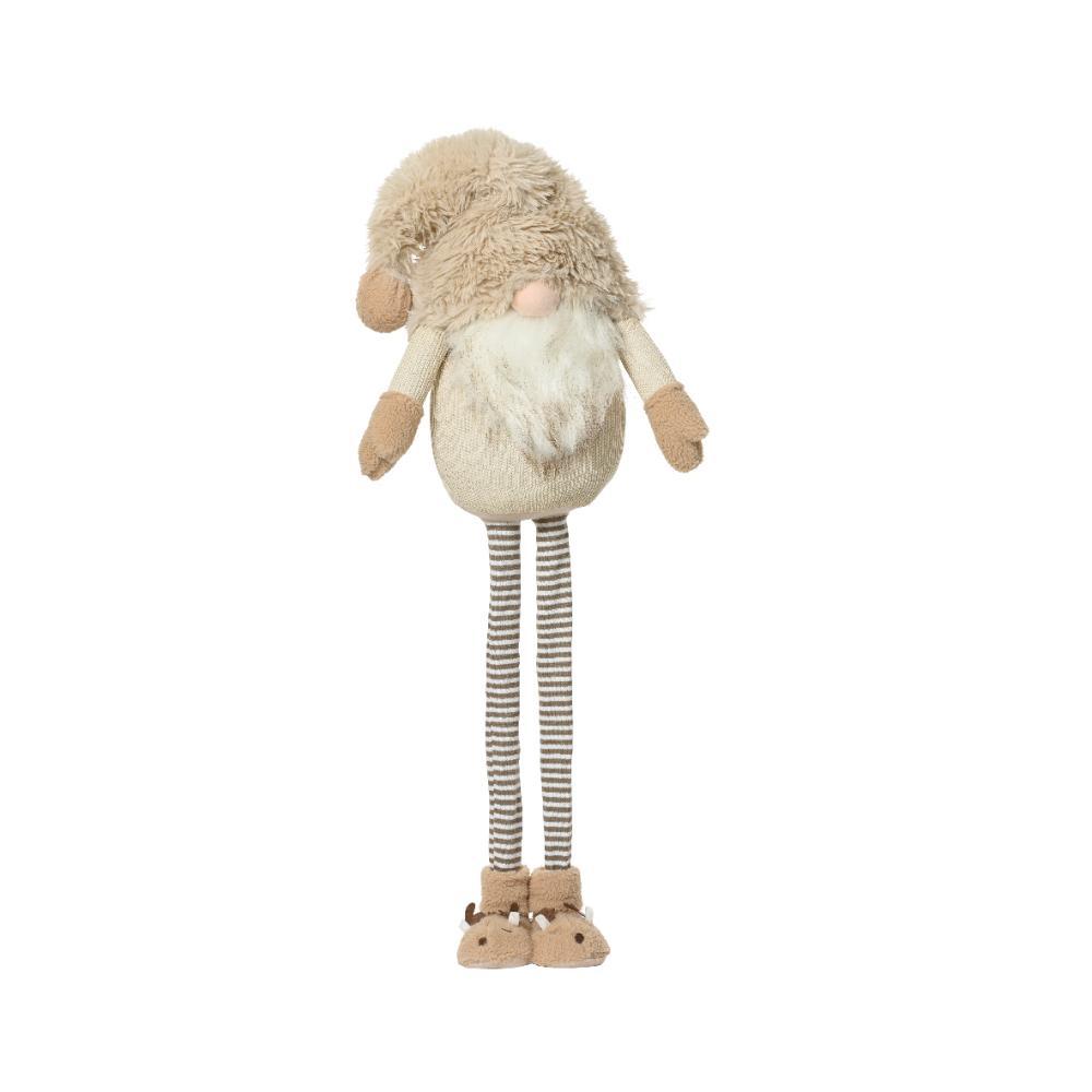 Decoris Polyester Gnome Standing 122cm - Cream