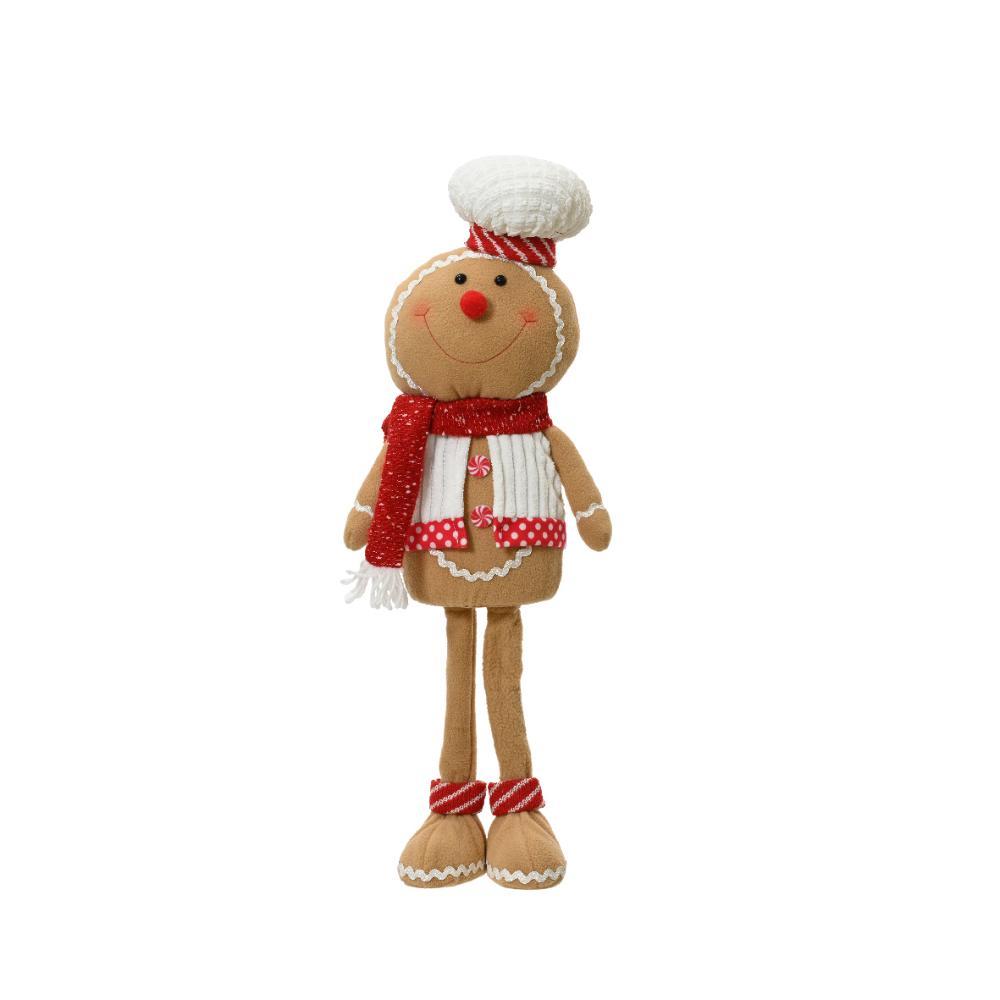 Decoris Polyester Gingerbread Standing 57cm - Red