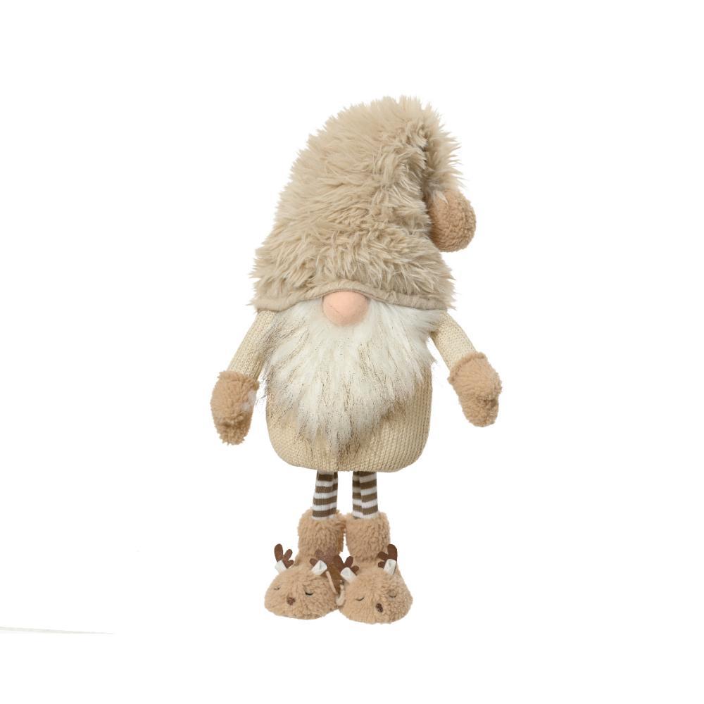 Decoris Polyester Gnome Standing 60cm - Cream