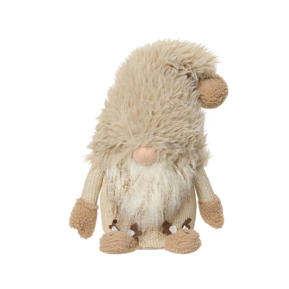 Decoris Polyester Gnome Sitting 45cm - Cream
