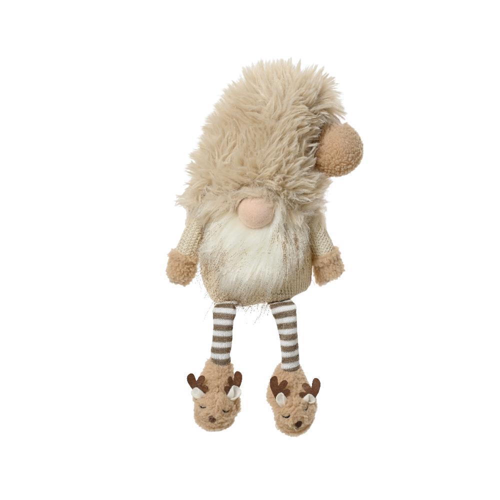 Decoris Polyester Gnome with Dangling Legs 48cm - Cream