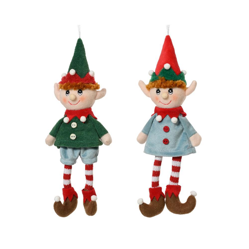 Decoris Polyester Elf Hanging 27cm (2 Assorted)