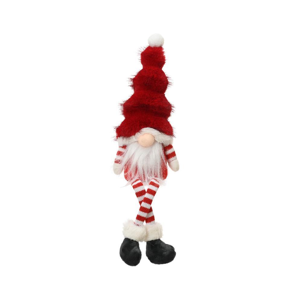 Decoris Polyester Gnome with Dangling Legs 45cm - Red