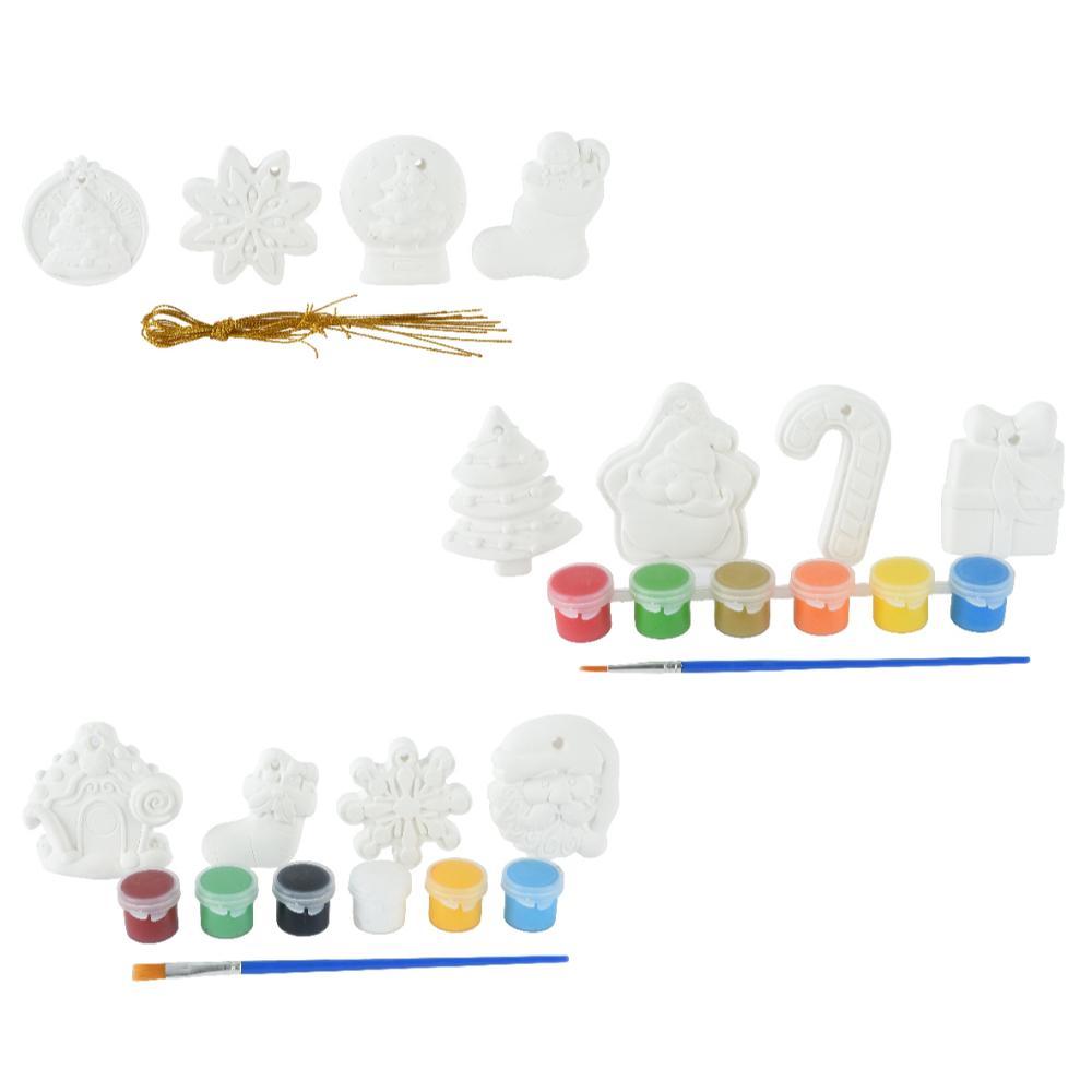 Decoris Gypsum Christmas Figures Set of 12pcs