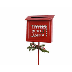 Decoris Iron Mailbox on a Pick 91.5cm - Red