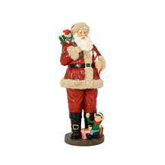 Decoris Magnesium Santa Figure with Elfs 180cm - Red