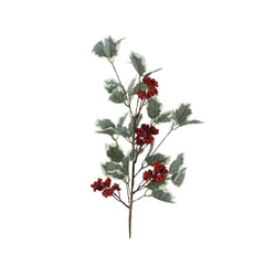 Decoris Spray with Foam Berries and Glitter 68cm  - Red/Green