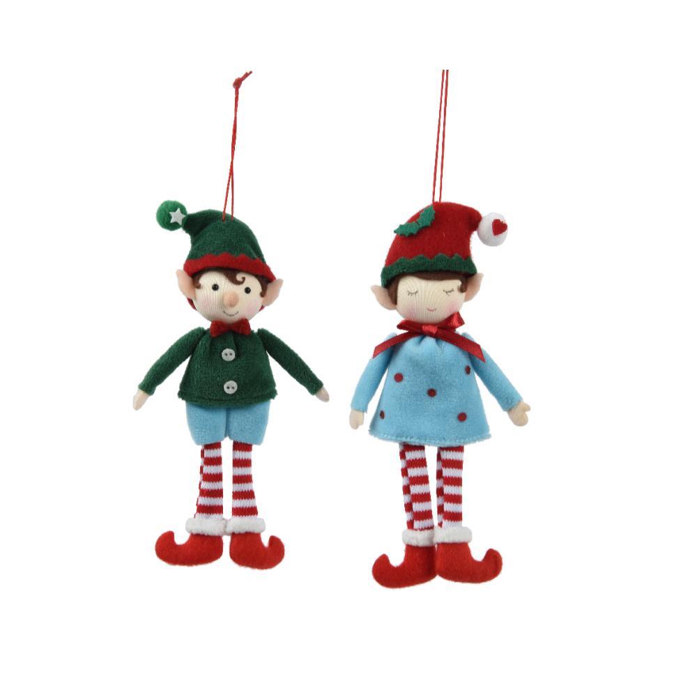 Decoris Polyester Elf Hanging 17cm (2 Assorted)