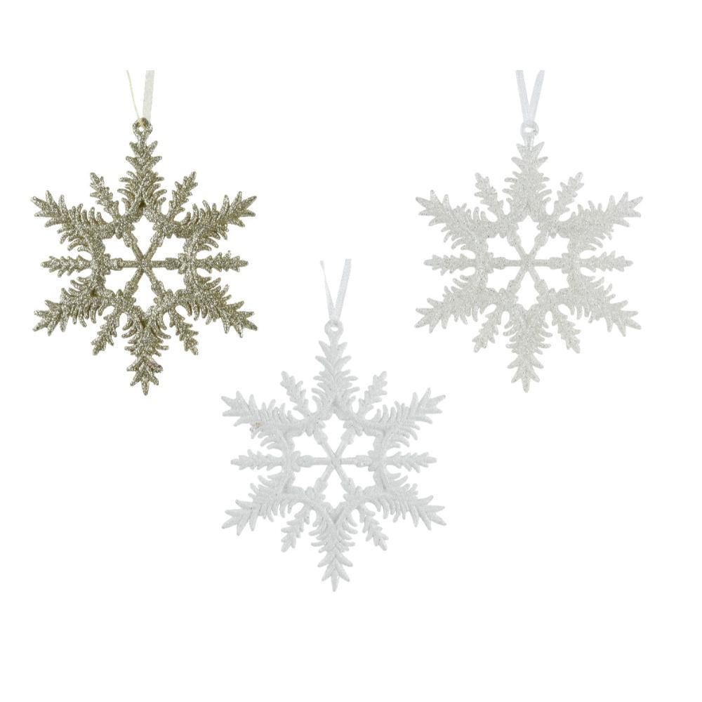 Decoris Polystrene Snowflake - 3 Assorted