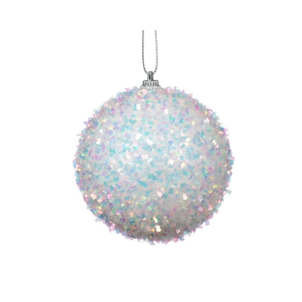 Decoris Foam Bauble with Sequins 8cm - Iris