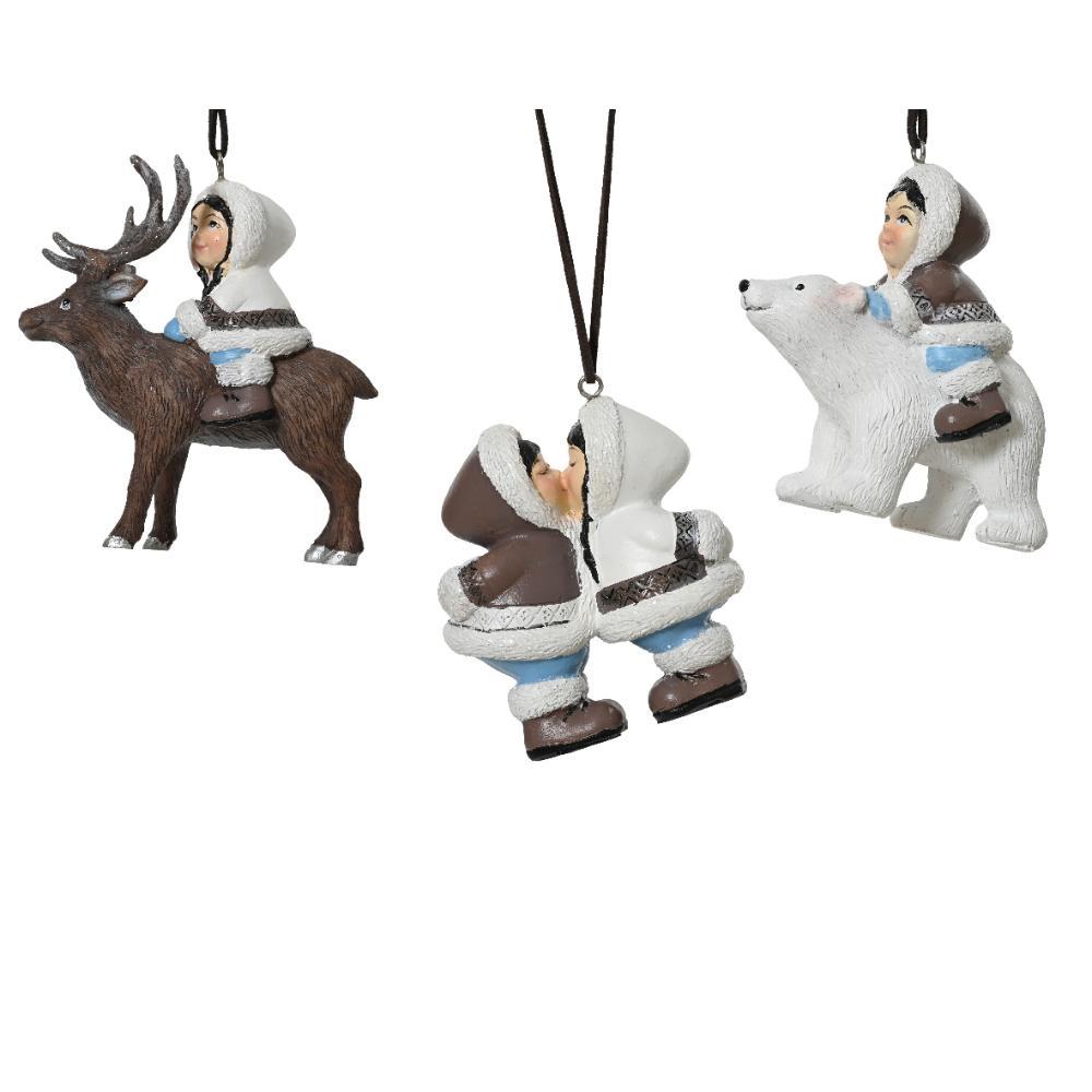 Decoris Polyresin Figure Hanger 10cm - 3 Assorted