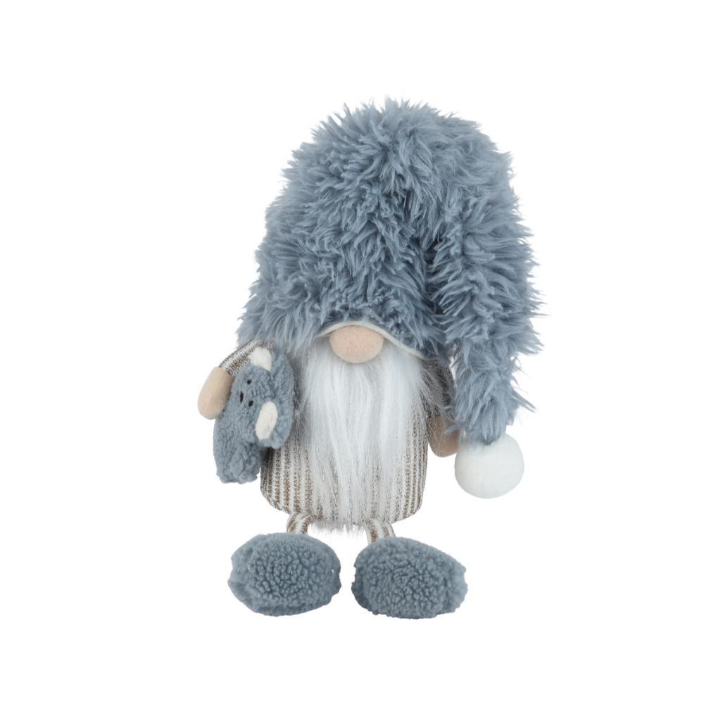 Decoris Polyester Gnome with Dangling Legs and Long Sleepy Hat 75cm - Blue