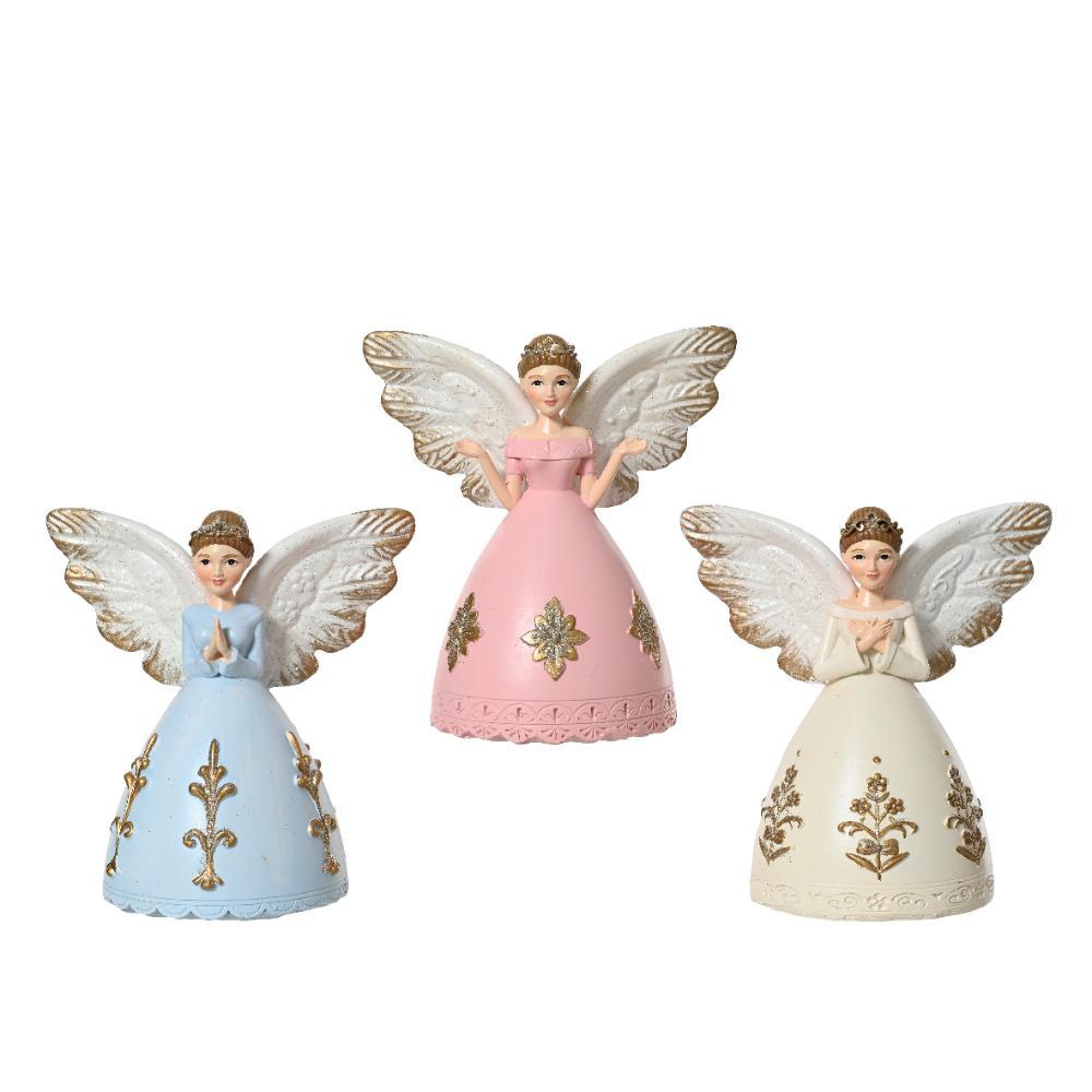 Decoris Polyresin Angel Figure 14cm - 3 Assorted