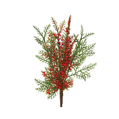 Everlands Spray Lushy Berry 28cm - Green/Red