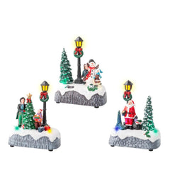 Lumineo BO Led Plastic Village Scenery 12cm - 3 Assorted