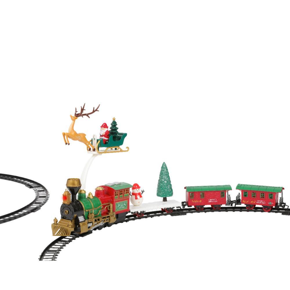 Lumineo BO Led Plastic Train with Sleigh 90 x 90cm