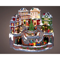 Lumineo Led Polyresin Village Scenery 41 x 46 x 37.5cm