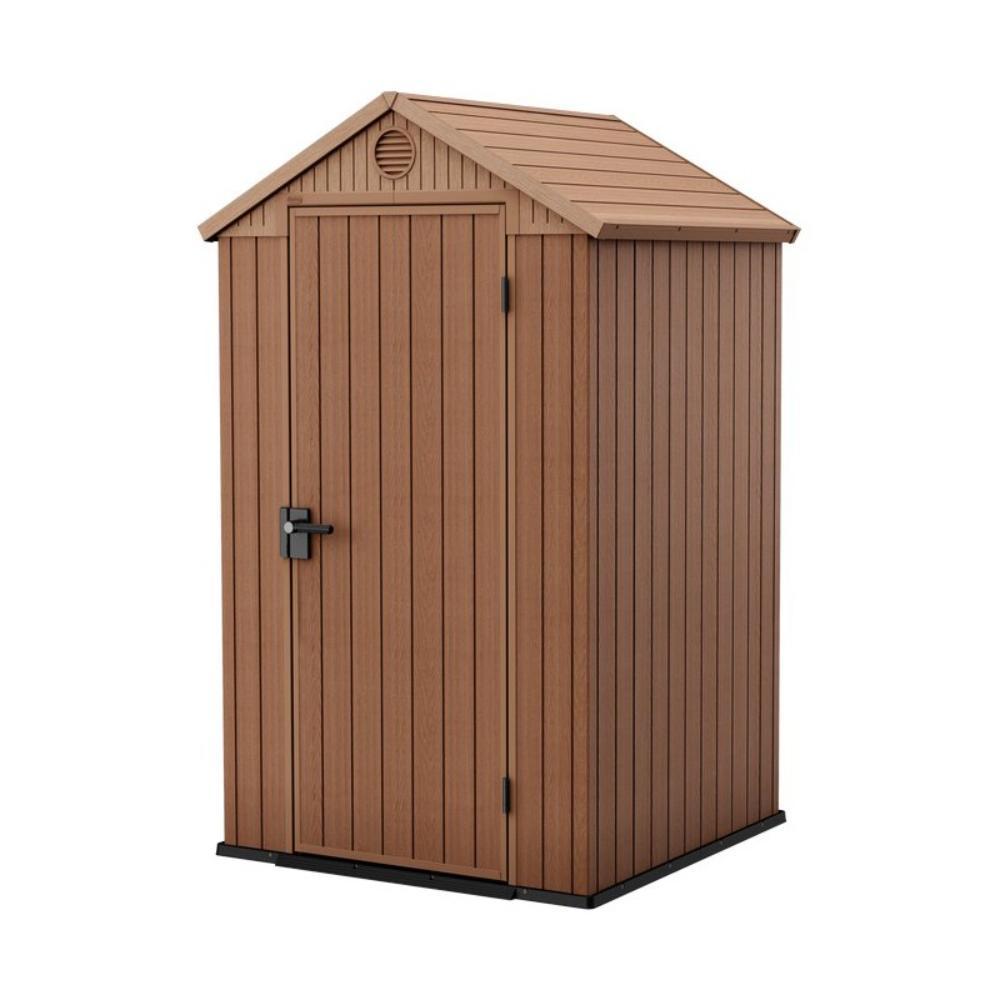 Keter Darwin Garden Shed 125.8 x 116.4 x 205cm - Brown