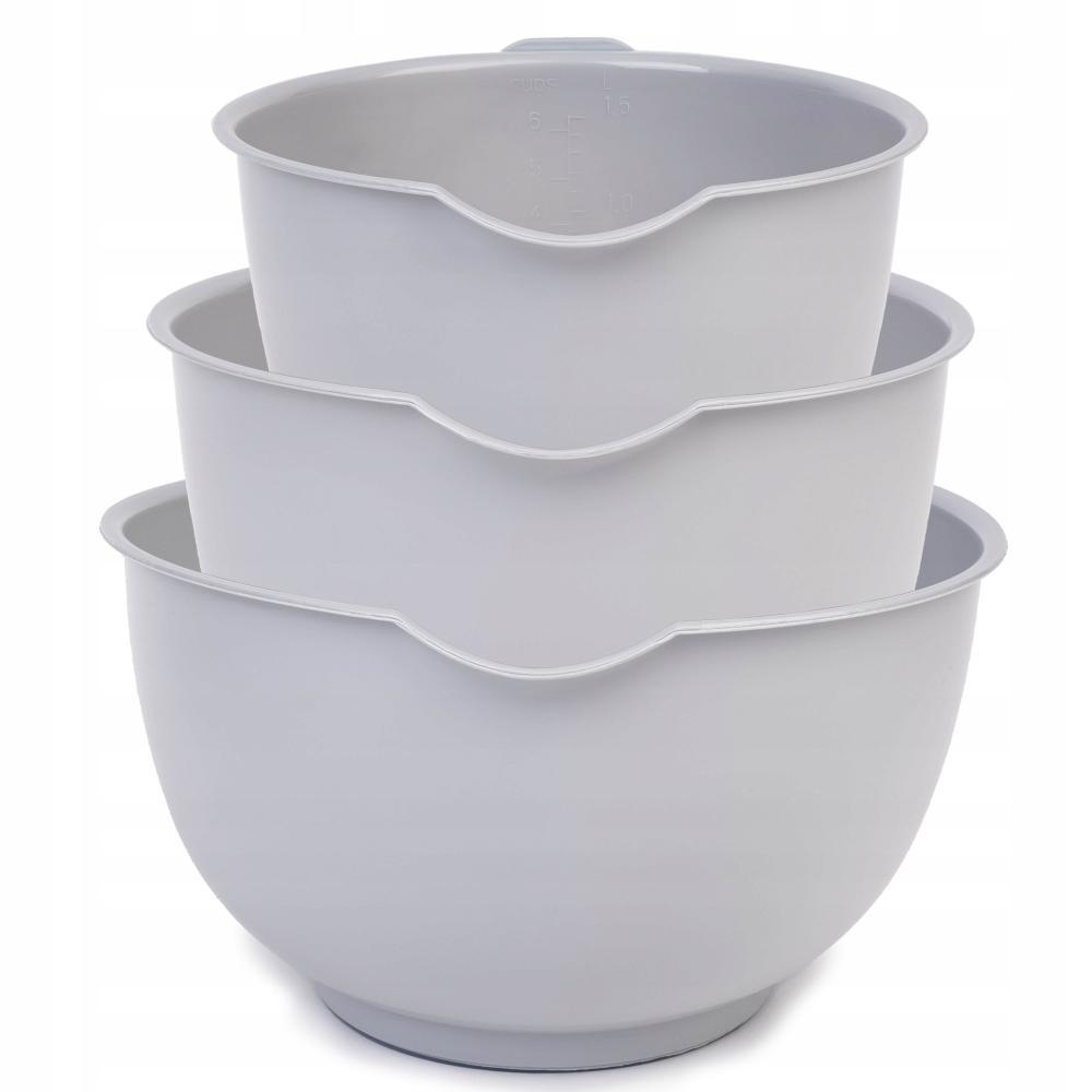 Curver Mixing Bowl Set 1.5L, 2L, 2.5L - Light Grey