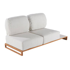 Naterial Memphis 2-Seater Sofa Right - White / Teak