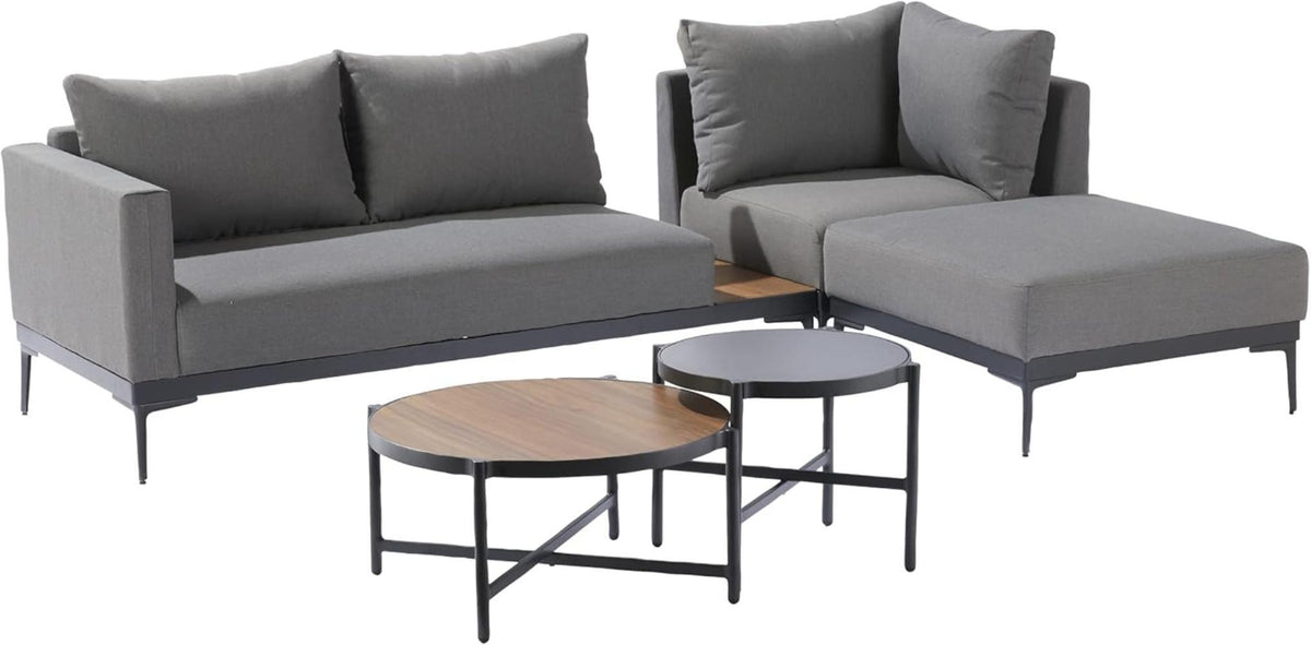 Naterial Olypos Corner Sofa Set - Grey Mottled