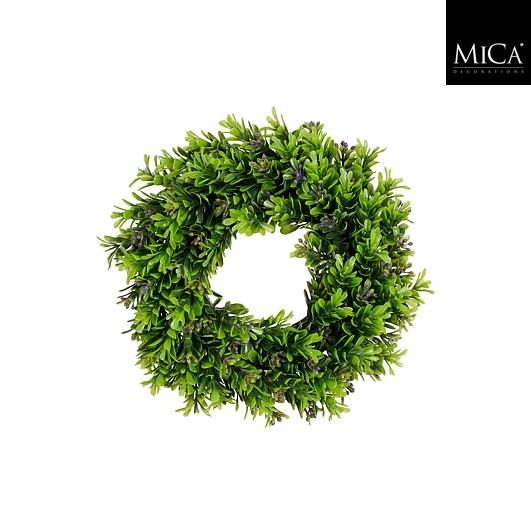 Wreath Boxwood Green - L27Cm 157078 Purple01