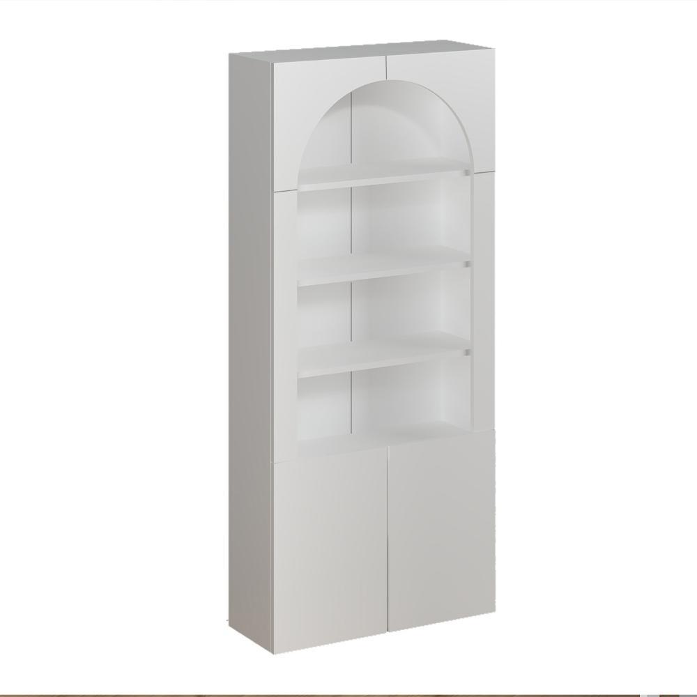 Colin Storage Bookcase Unit 80x30x180cm - White