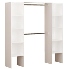 Lina Open Wardrobe with Shelves 180x40x182cm - White