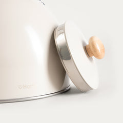 Homla Kettle 2.5l - Beige with Wooden Handle