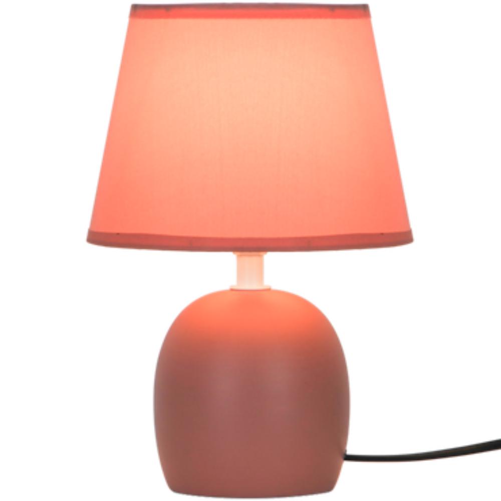 Inspire Poki Table Lamp Ceramic Fabric E14x1 H26cm Orange